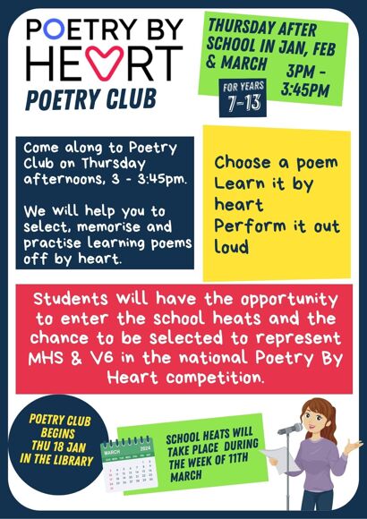 Poetry By Heart competition Jan 24