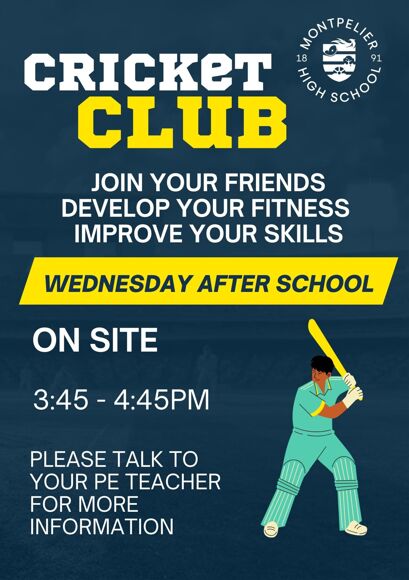 Cricket Club Poster