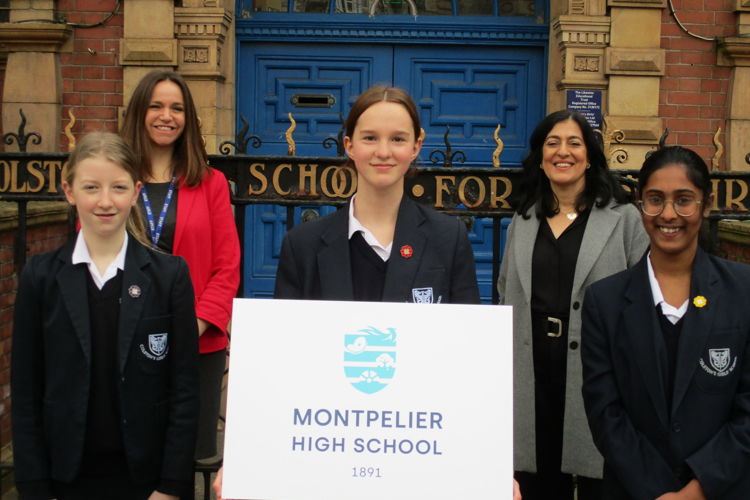 Montpelier High School students proudly display the school's new emblem